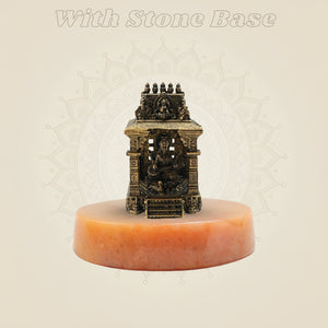 Bronze Saraswati Temple on gemstone base