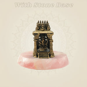 Bronze Ganesh Shrine Statue with gemstone