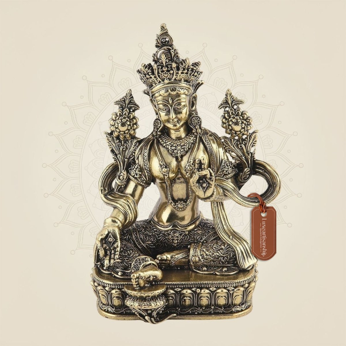 4.25" Tara Maa Brass Idol