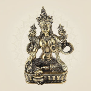 4.25" Tara Maa Brass Idol