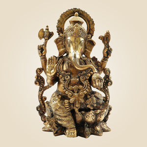 Brass Lord Ganesha Idol