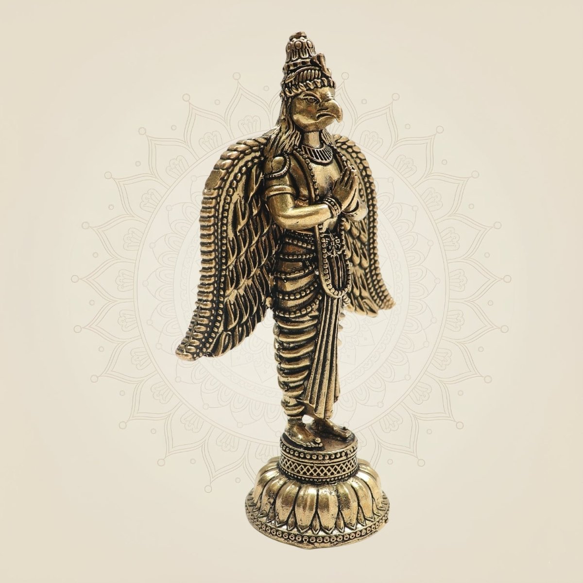 4.5" Brass Garuda – Sacred Emblem of Power, Courage - Luxeartisanship