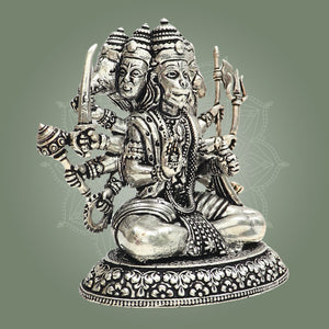 Panchmukhi Hanuman Silver Idol