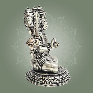 Panchmukhi Hanuman Silver Statue