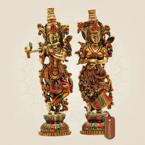 Home decor statues in brass