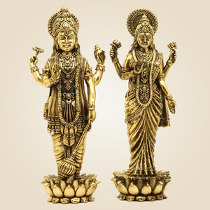 Brass Vishnu Laxmi Idol