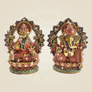 Brass Lakshmi Ganesh Idol