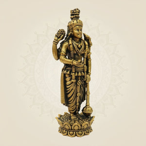 5" Bronze Lord Vishnu Decor