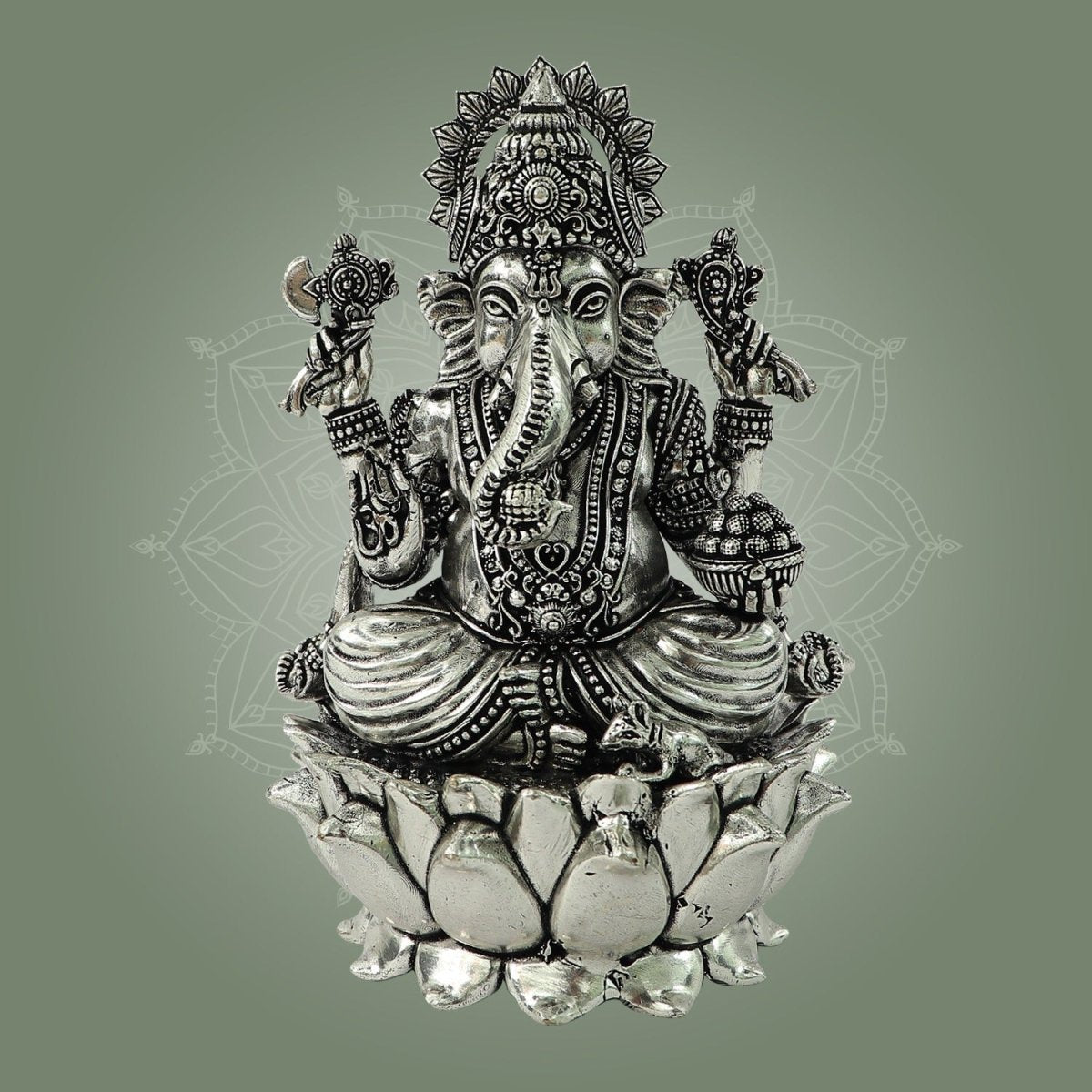 Brass Chaturbhuja Ganesha Statue