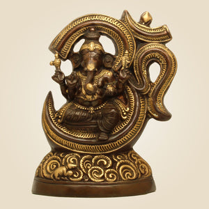 Brass Ganesh With Om