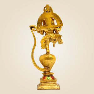 Brass Ganesha On Sheshnag