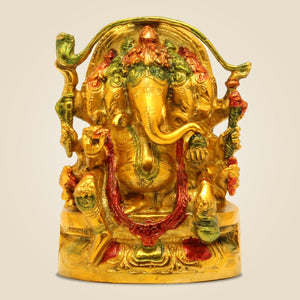Brass Panchmukhi Ganesha