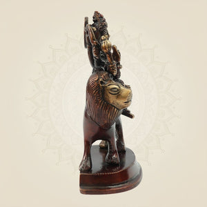 Powerful Simhavahini Goddess Statue