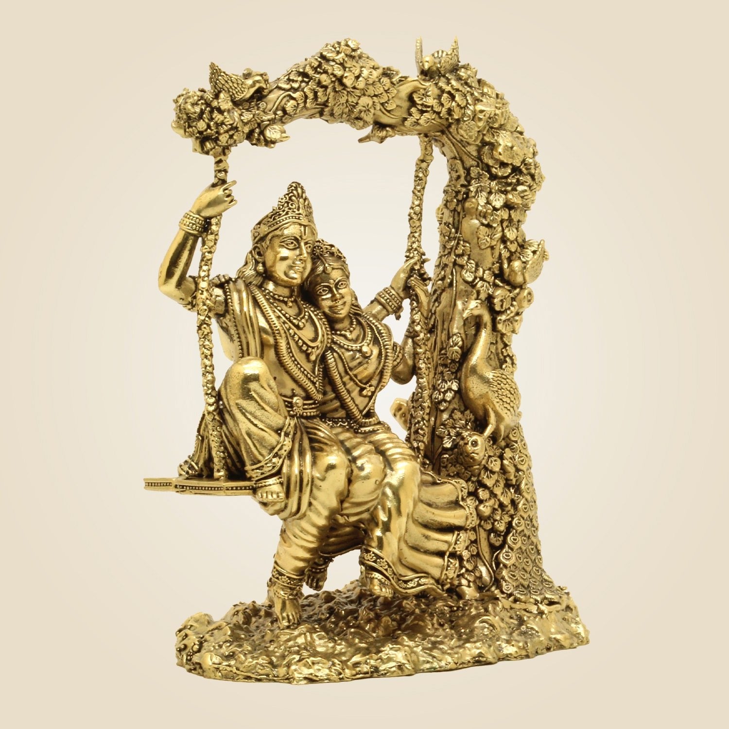 Brass Radha Krishna On Jhula