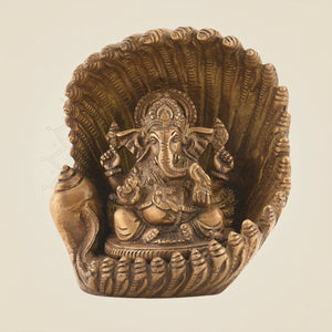 5.5" Brass Ganpati Idol Murti for Mandir