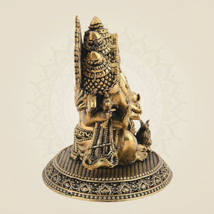 Panchmukhi Ganesha Brass Statue