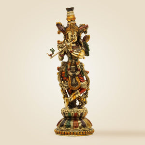 Brass Krishna Statue