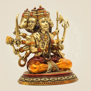 Brass Panchmukhi Hanuman Statue