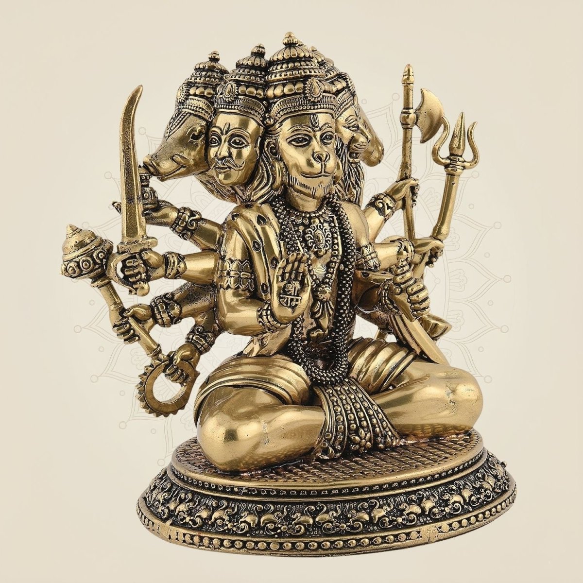 Panchmukhi Hanuman Brass Statue