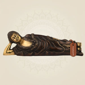 Pure Brass Reclining Buddha Statue