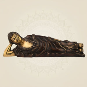Pure Brass Reclining Buddha Statue