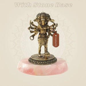 Brass Panchmukhi Hanuman Idol 4.75" – Powerful Protection & Divine Strength - Luxeartisanship