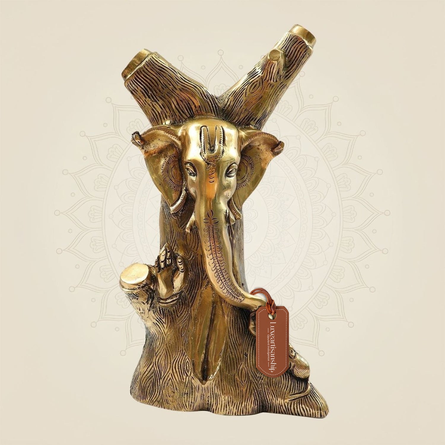 Brass Modern Art Ganesh Idol