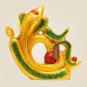 7" Hand - Painted Brass Ganesh Idol – Modern Blessing Statue - Luxeartisanship