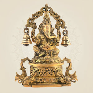 7.75" Brass Lord Ganesha Idol