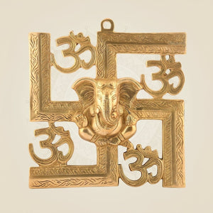 8″ Brass Ganesha Wall Hanging