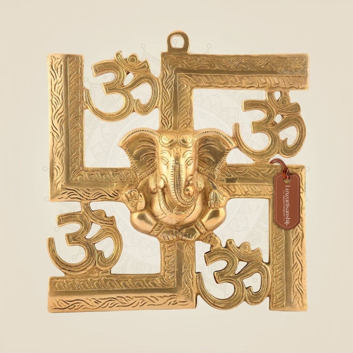 8″ Brass Ganesha Wall Hanging