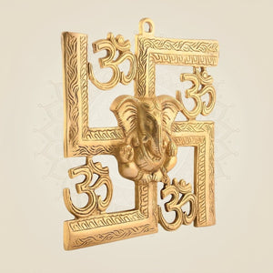 Ganesha Wall Hanging – With Swastik & Om