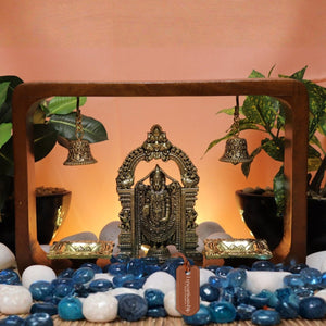 Tirupati balaji Brass Murti in Frame