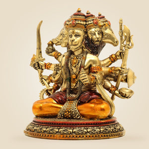 Panchmukhi Hanuman Brass Idol