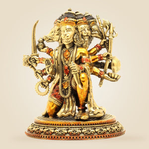 Panchmukhi Hanuman Brass Idol