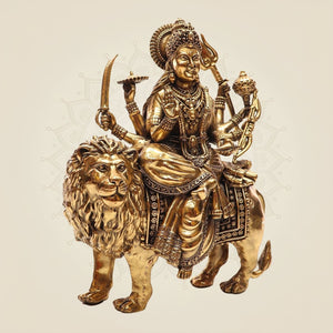 Durga Mata's brass statue