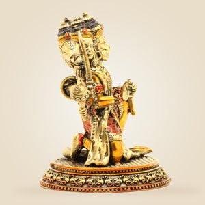 Brass Panchmukhi Hanuman Idol