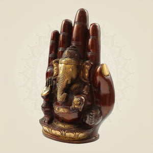 9" Brass Ganesha Idol