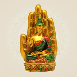 Tibetan Brass Buddha Murti - Luxe Artisanship