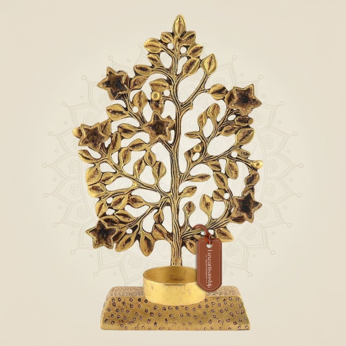 Pure Brass Tree of Life with Diya