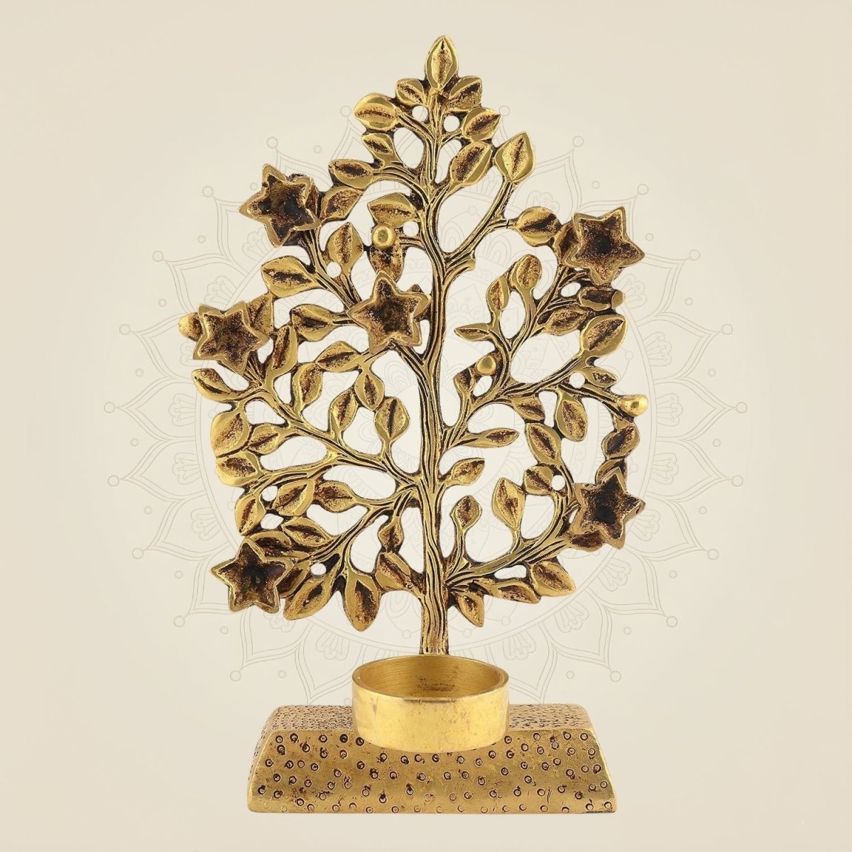 Pure Brass Tree of Life with Diya