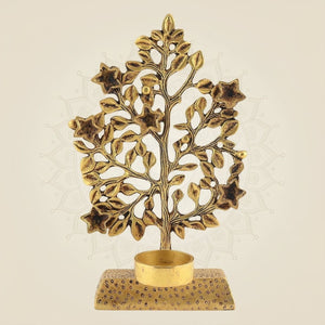 Pure Brass Tree of Life with Diya
