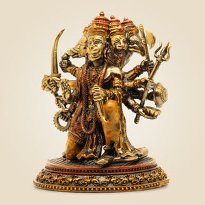 Panchmukhi Hanuman Brass Murti