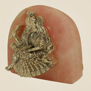 999 Silver Plated Radha Krishna Idol on Stone Base | Spiritual Gift for Home & Temple - Luxeartisanship