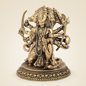 Brass Panchmukhi Hanuman Murti