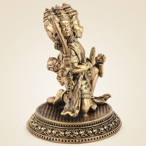 Brass Panchmukhi Hanuman Idol