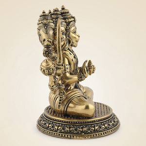 Brass Panchmukhi Hanuman Statue