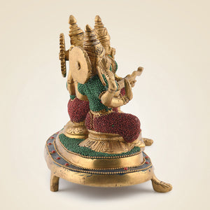 Pure Brass Laxmi Ganesh Saraswati