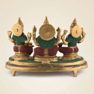 Pure Brass Laxmi Ganesh Saraswati