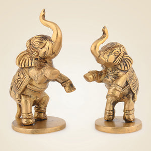 Pure Brass Jumping Elephant